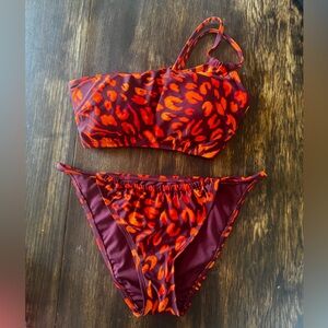 Shade & Shore Red and Orange Bikini
